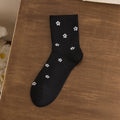 Floral Jacquard Knit Socks - DippedShop Wholesale - #7427