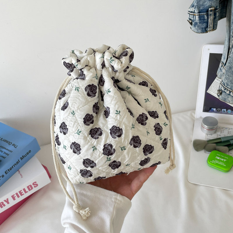 Floral  Quilted Storage Cosmetic Bag 6C5CO72