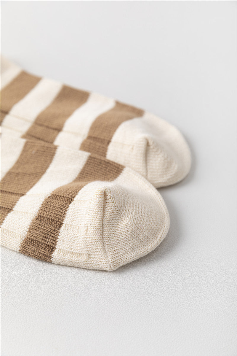 Striped Slouchy Crew Socks - DippedShop Wholesale - #1955