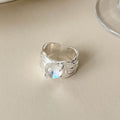 Stylish Gold Plated Diamond Open Ring 8ZA6JRG120T