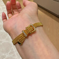 Fashion Gold Plated Watch Band Bangle Bracelet 6W6JBR463