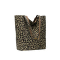 Leopard Print Reversible Large Capacity Tote Bag 6W10BBG2350