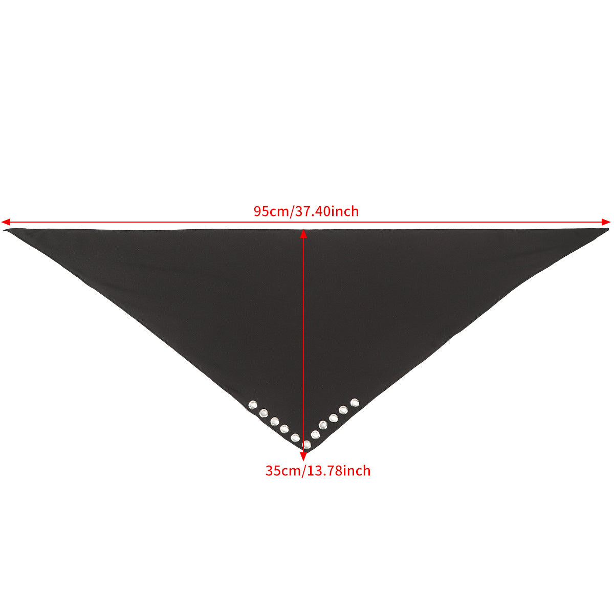 Trendy Studded Hollow Out Triangle Bandana Headscarf MK2BK6W6HHS15
