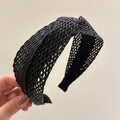 Woven Straw Wide Headband - DippedShop Wholesale - #5219