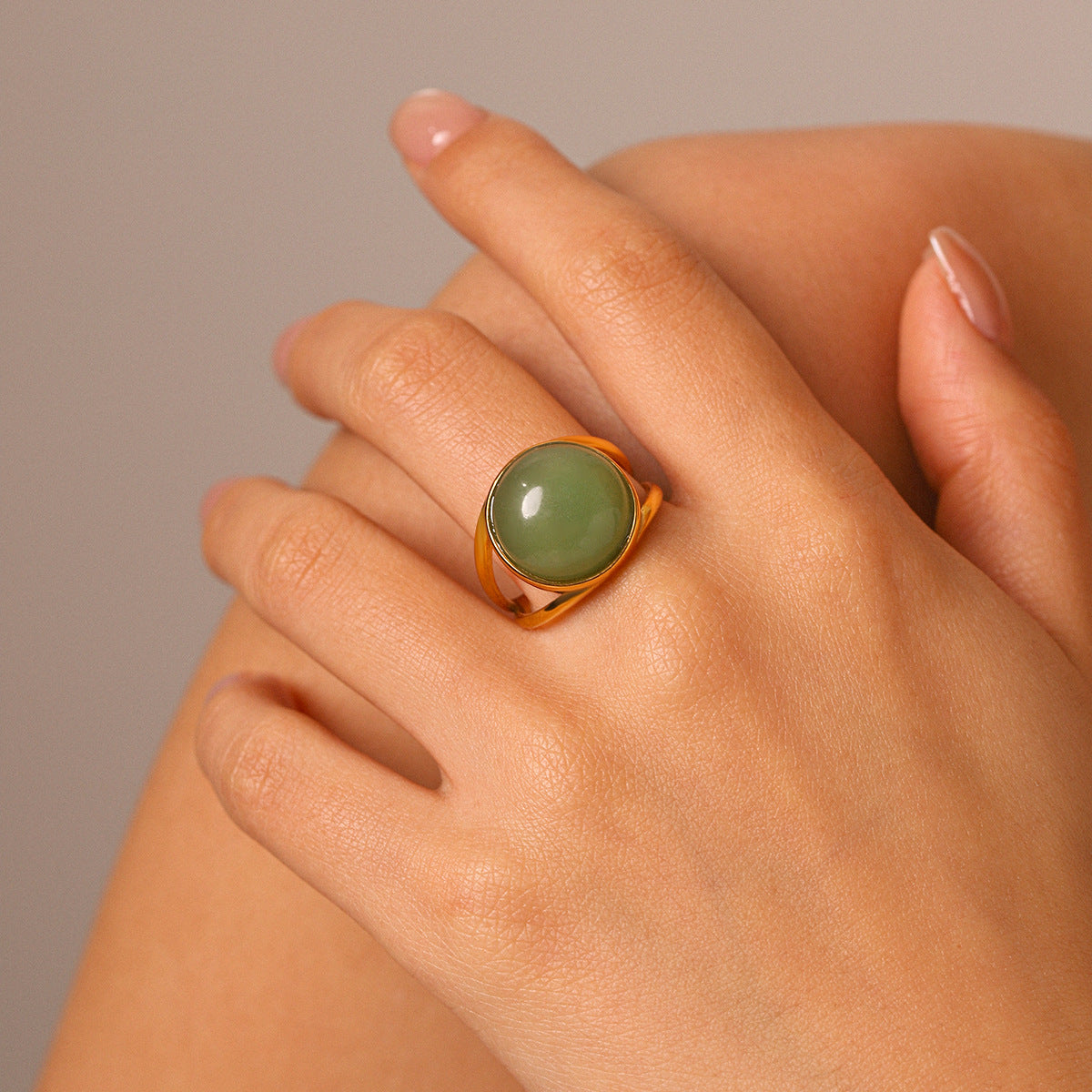Gold Plated Stone Ring - DippedShop Wholesale - #6835