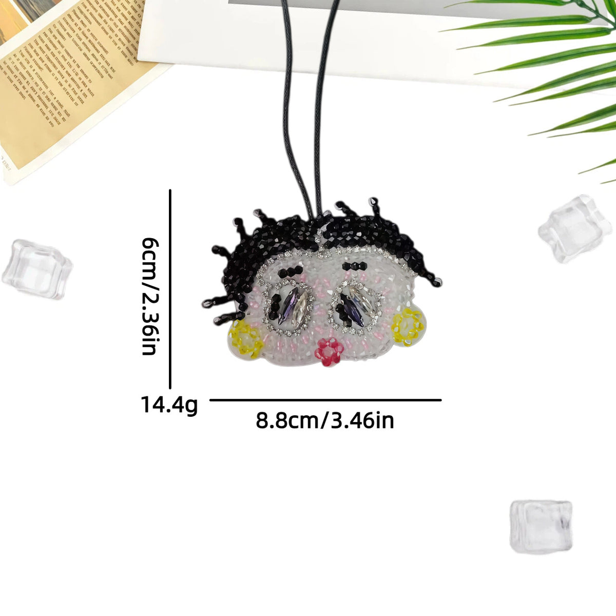 Cute Cartoon Rhinestones Horse Pendant Bag Charm 6W10BBC803