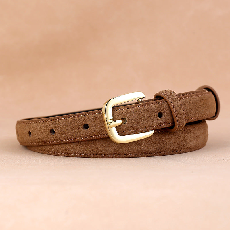Fashion Suede Solid Color Adjustable Waist Belt 6W6JBT151