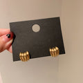 Minimalist Gold Plated Geometric Stud Earrings 6W6JER703