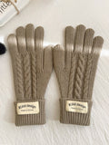 Vintage Cable Knit Wool Blend Touchscreen Gloves 6W6GLO54