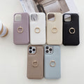 Solid Color Faux Leather Crossbody Wallet iPhone Case 6Z13HPC200