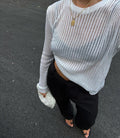 See Through Knit Top - DippedShop Wholesale - #2307