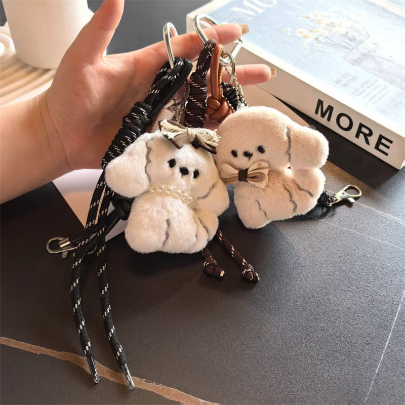 Cute Plush Puppy Pendant Keychain Bag Charm 6W10BBC377