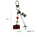 Vintage Handbag Plane Pendant Keychain Bag Charm 6W10BBC387