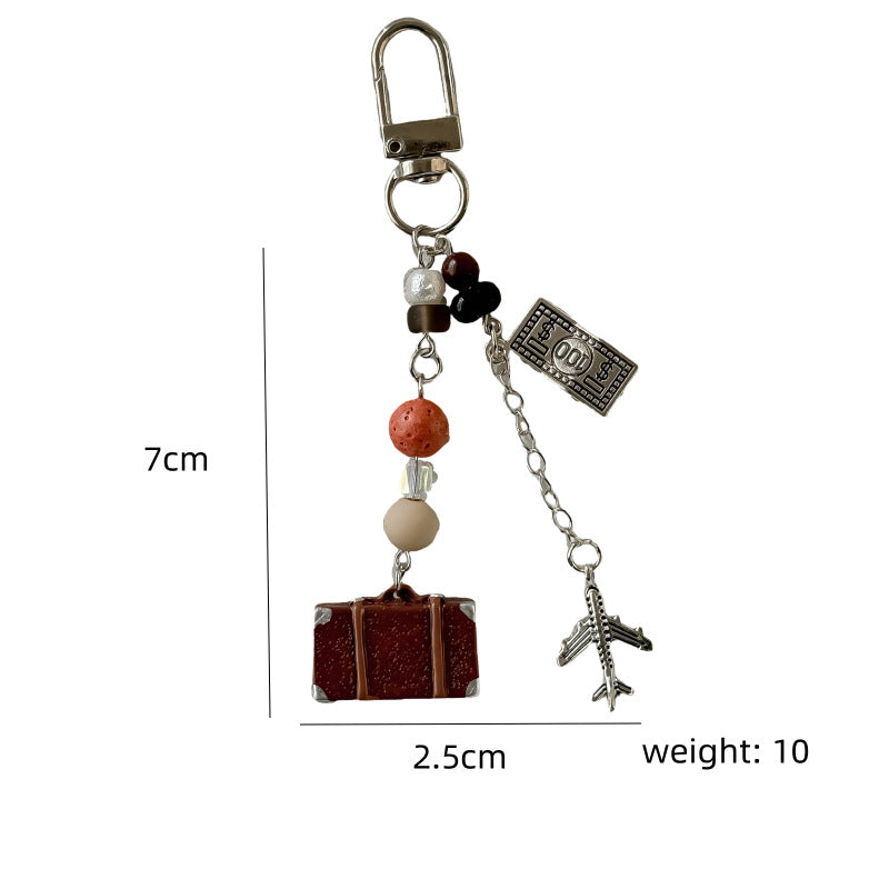 Vintage Handbag Plane Pendant Keychain Bag Charm 6W10BBC387