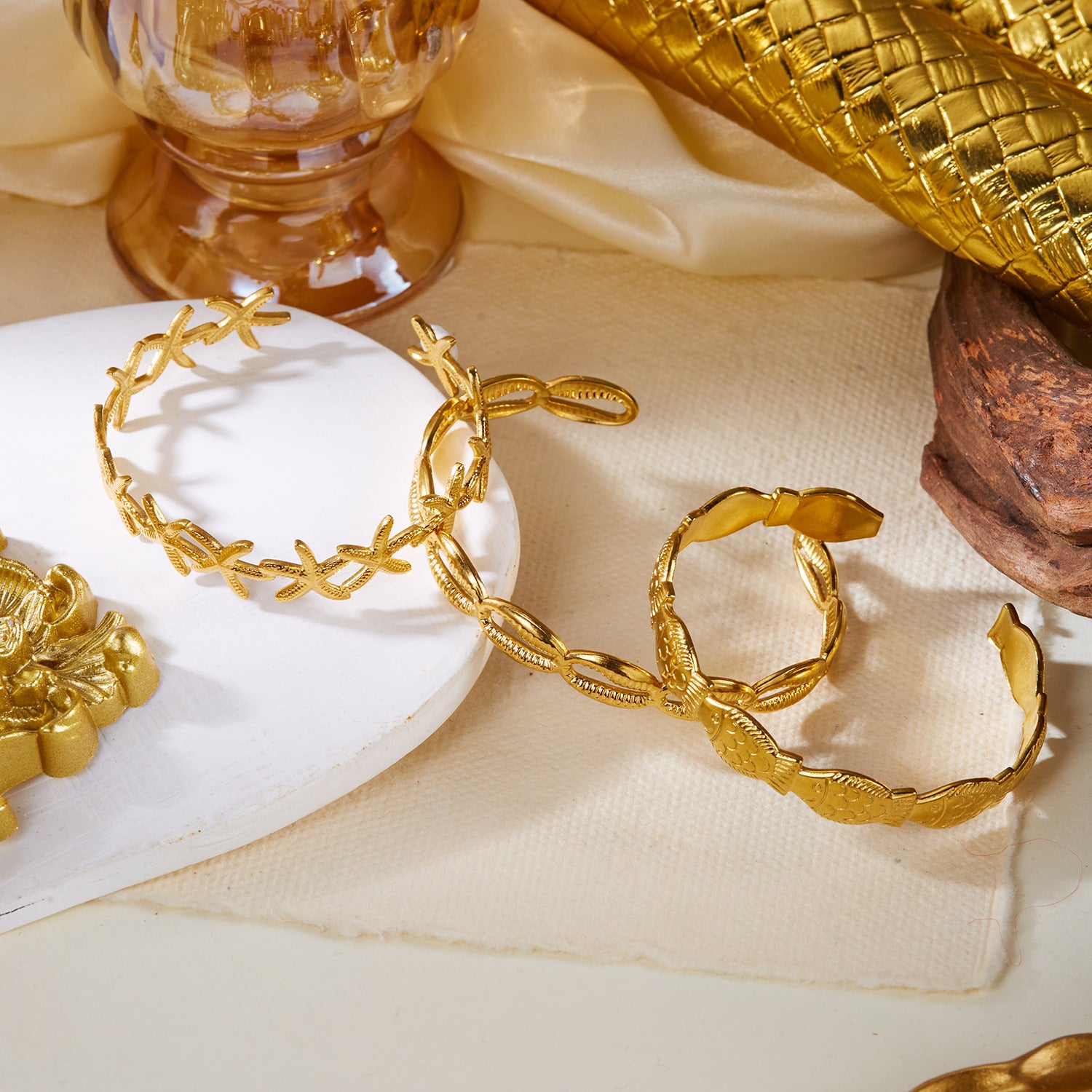 Vintage Gold Plated Starfish O - DippedShop Wholesale - #9059