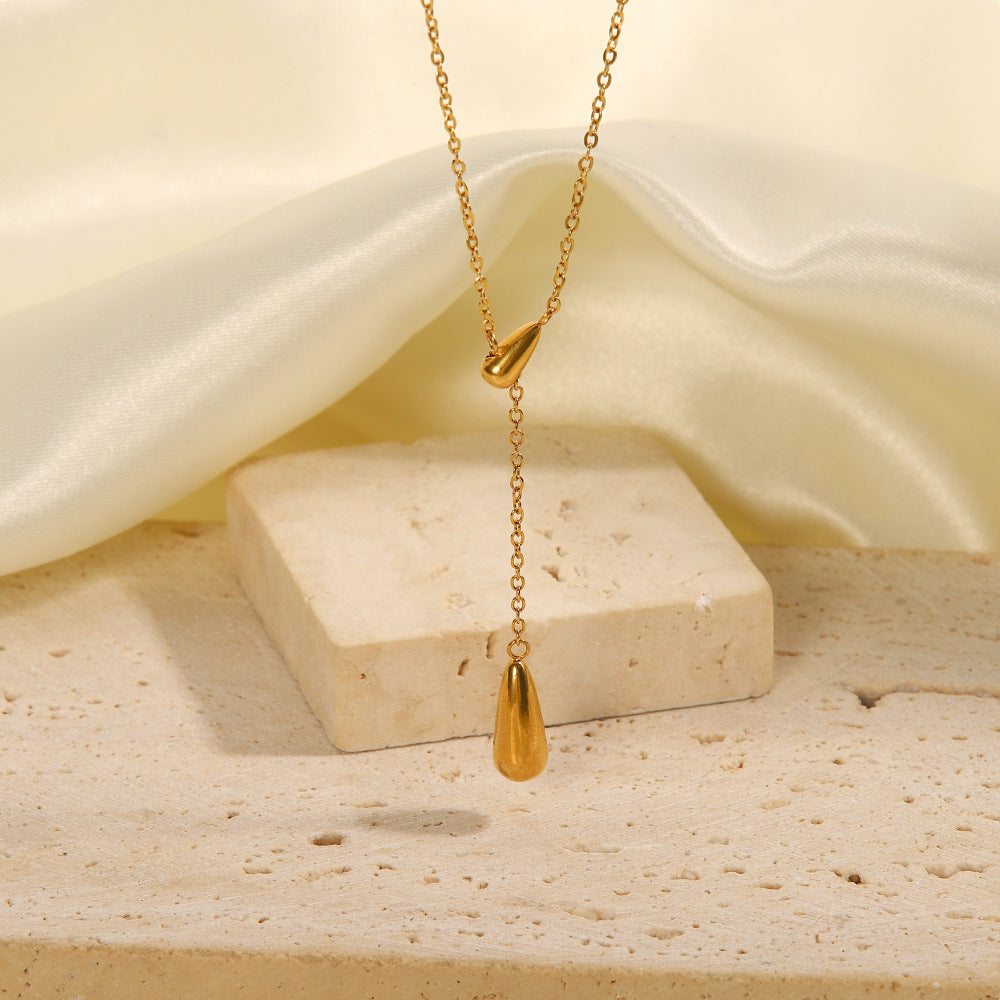 Elegant Simple Drop Pendant Y-Necklace DPJN0855