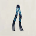 Simple Striped Print Tassel Silk Scarf 6W6NSI247