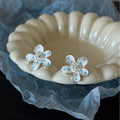 Polka Dot Floral Stud Earrings - DippedShop Wholesale - #5523