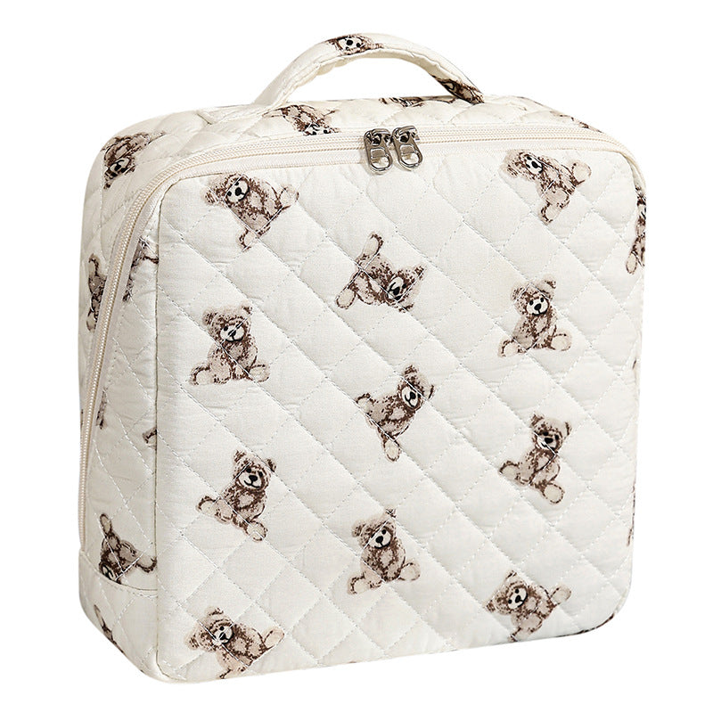 Quilted Leopard Cosmetic Bag - DippedShop Wholesale - #8547