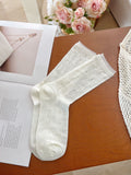 Floral Jacquard Ruffled Socks - DippedShop Wholesale - #3699