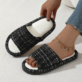 Linen Open Toe Slippers - DippedShop Wholesale - #6675