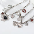 Vintage Gold Plated Heart Tassel Pendant Necklace 6W6JNC627
