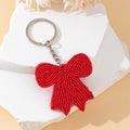 Minimalist Solid Color Beads Bowknot Bag Charm 6W10BBC752