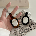 Cute Acetate Tortoise Leopard Mini Mirror Keychain 6W10BBC865