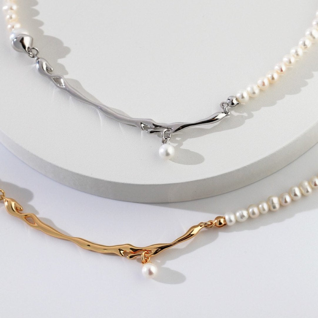 Pearl Chain Choker - DippedShop Wholesale - #4195