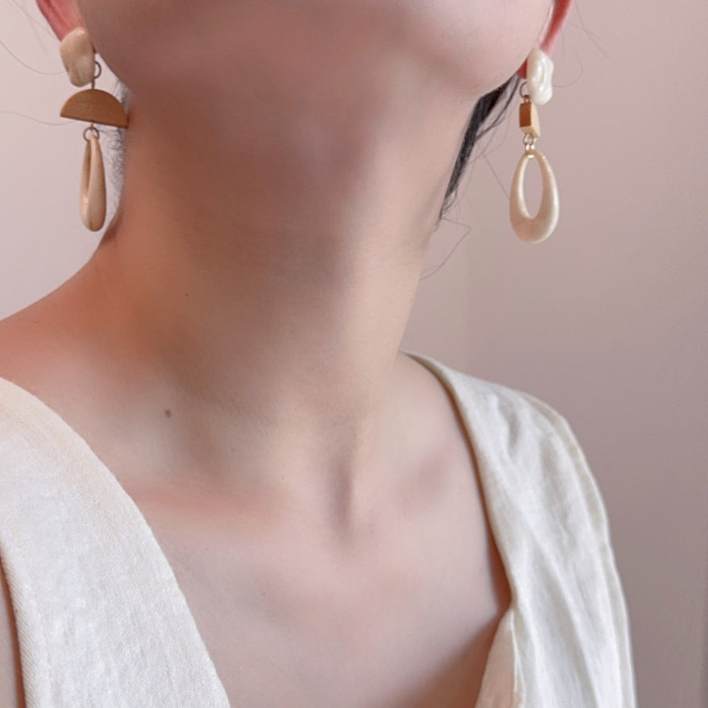 Acrylic Oval Dangle Earrings - DippedShop Wholesale - #3283