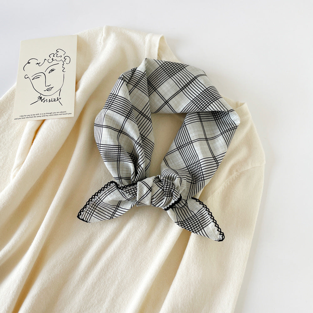 Plaid Striped Square Scarf - DippedShop Wholesale - #5955