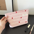 Striped Color Block Makeup Bag - DippedShop Wholesale - #5843