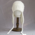 Sweet Solid Angora Trapper Knit Beanie 6W6HAT697