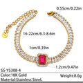 Fashion Gold Plated Cubic Zirc - DippedShop Wholesale - #9875