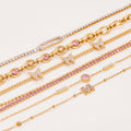 Chunky Gold Plated Cubic Zirco - DippedShop Wholesale - #4179