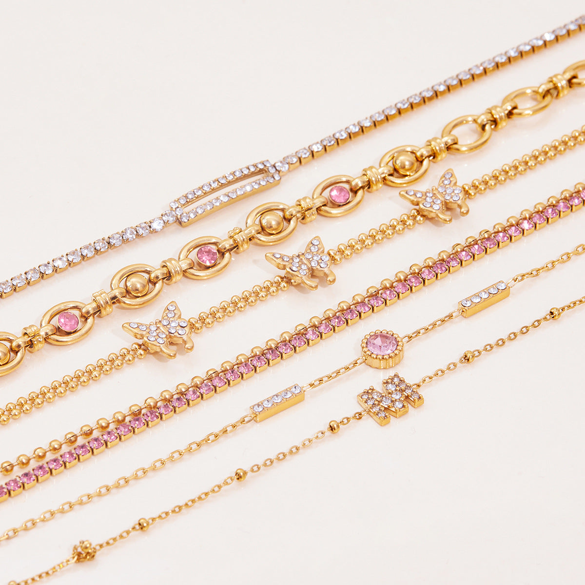 Chunky Gold Plated Cubic Zirco - DippedShop Wholesale - #4179