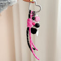 Trendy Plush Ball Heart Pendant Keychain Bag Charm 6W10BBC389