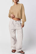 Solid Round Neck Sweater - DippedShop Wholesale - #3859