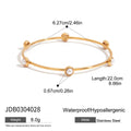 Trendy Gold Plated Pearl Bangle Bracelet 6W6JBR596