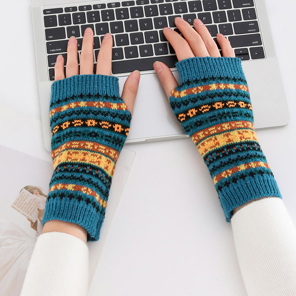 Knit Fingerless Arm Warmers - DippedShop Wholesale - #8003