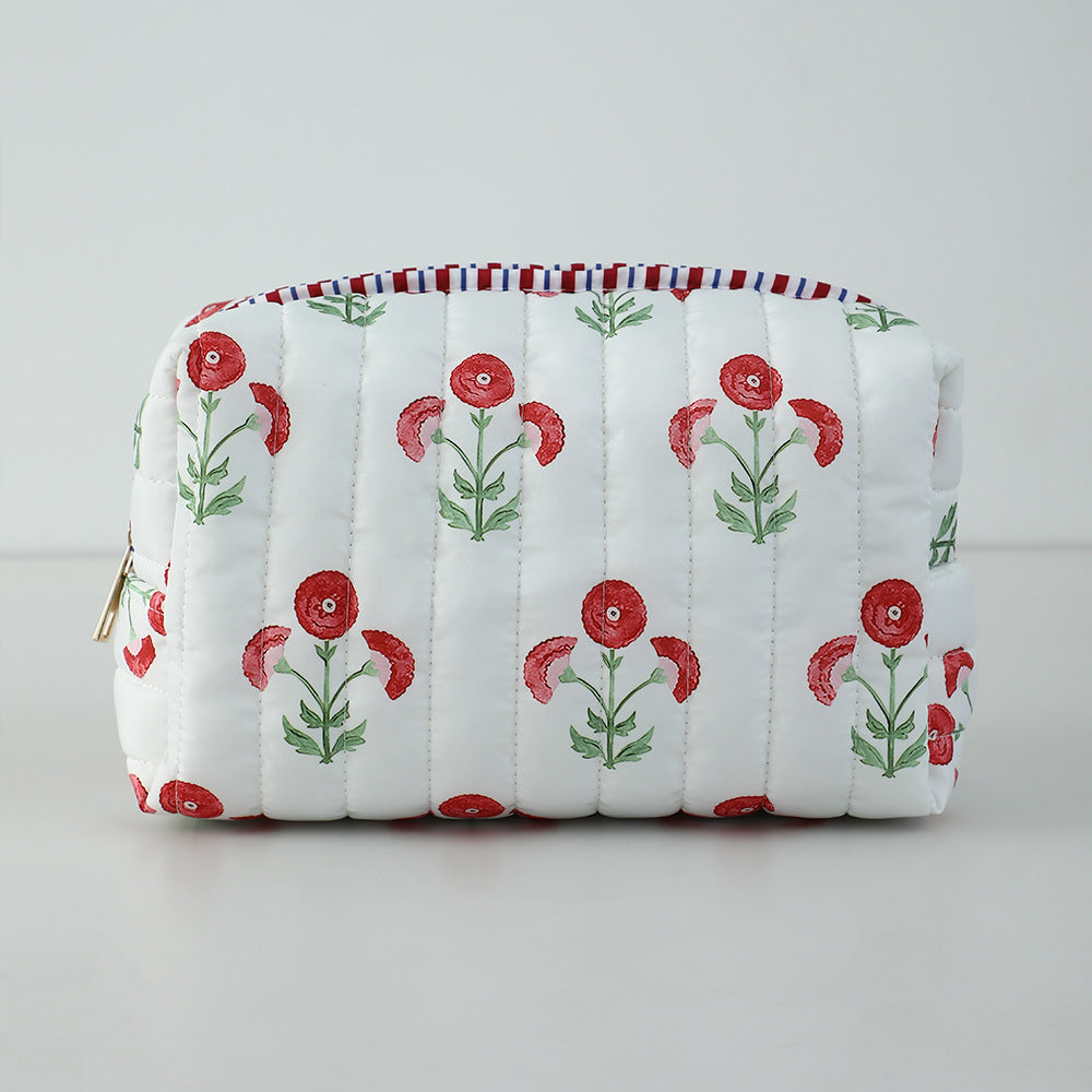 Vinatge Floral Print Large Capacity Cosmetic Bag 6S10BOB1041