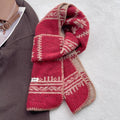 Vinatge Fair Isle Jacquard Warm Knit Scarf 6W6NSC77