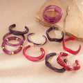 Purple Irregular Acrylic Bracelets - DippedShop Wholesale - #5299