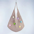 French Floral Large Capacity Knit Shoulder Bag 6W10BBG1762