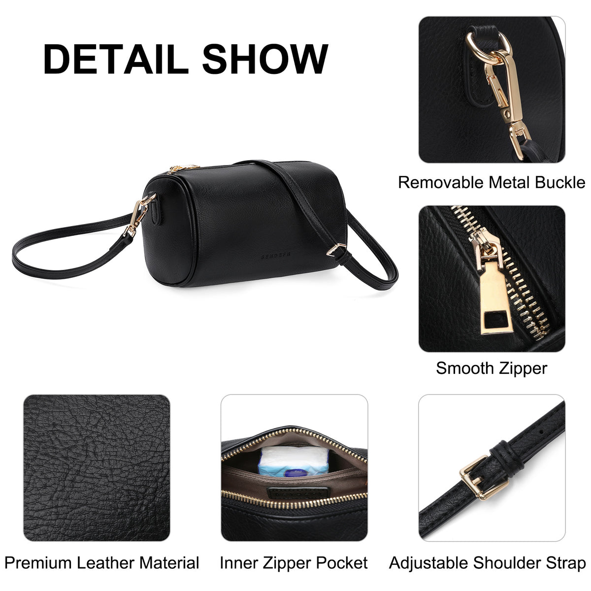 Simple Soft PU Leather Pillow Crossbody Bag 6W10BBG2409