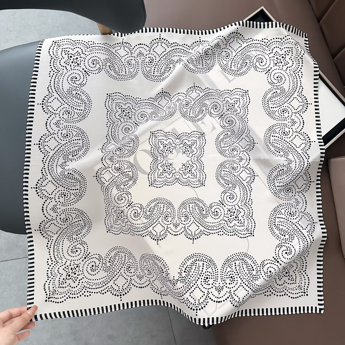 Paisley Silk Square Scarf - DippedShop Wholesale - #2051