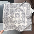 Paisley Print Luxury Mulberry Silk Square Scarf MK2BW6W6NSI04