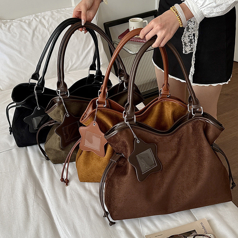 Faux Suede Tote Bag - DippedShop Wholesale - #1507