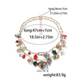 Stylish Double Layer Heart Pendant Chain Necklace 6W6JNC620