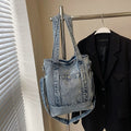 Casual Washed Distressed Crossbody Bag 6W10BBG1398